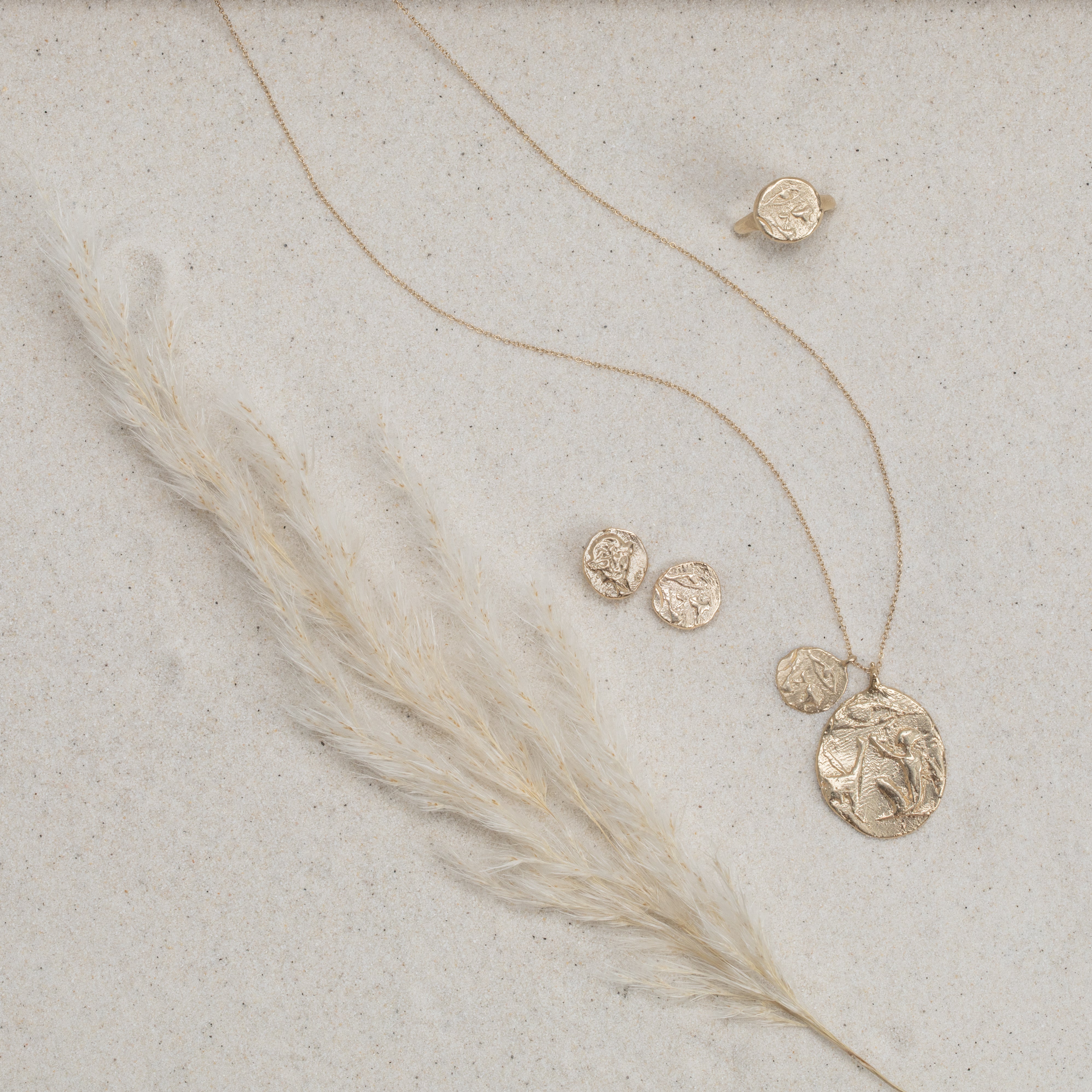 Hieroglyph Stud Earrings