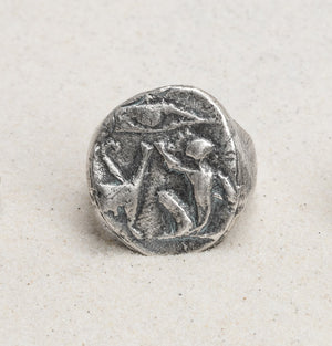 Men's Adoring Eye Signet Ring